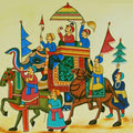 Fantasy oil painting titled 'KING OF THE PROCESSION', 18x24 inches, by artist RAGUNATH on Canvas