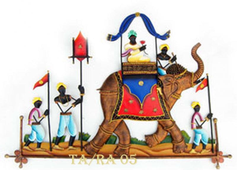 Lifestyle craft titled 'King On Elephant', 20x14 inches, by artist Nitesh on Wrought Iron