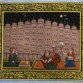Figurative mughal traditional art titled 'King Spending Leisure Time', 10x12 inches, by artist Unknown on Silk