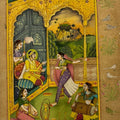 King Surrounded With Queens In Palace 2' figurative miniature Traditional Art by artist Unknown, 10x7 inch, on paper