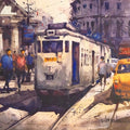 Kolkata 1' cityscape watercolor painting by artist Subrata Malakar, 22x30 inch, on paper