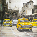 Cityscape watercolor painting titled 'Kolkata 22', 30x22 inches, by artist Raju Sarkar on Paper