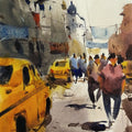 Kolkata' cityscape watercolor painting by artist Subrata Malakar, 12x8 inch, on paper