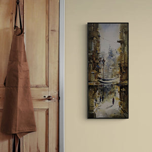 In-situ view of Ashif Hossain's 'Kolkata Streets 1 (A Glimpse of Kolkata)' painting in a room