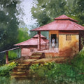 Landscape watercolor painting titled 'Konkan Diaries', 17x12 inches, by artist Niketan Bhalerao on Watercolour On Paper