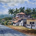 Landscape watercolor painting titled 'Konkan Series 2', 12x8 inches, by artist Niketan Bhalerao on Paper