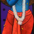 contemporary acrylic painting titled 'Krishna 2022', 15x60 inches, by artist Anupam Pal on canvas