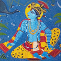 Religious acrylic painting titled 'Krishna', 36x30 inches, by artist Bhaskar Lahiri on Canvas