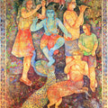 Religious serigraphs painting titled 'Krishna', 30x22 inch, by artist Sakti Burman on Paper