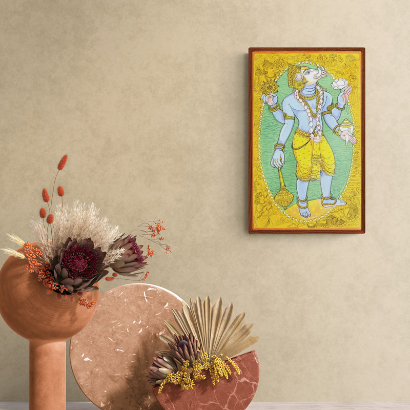 In-situ view of Manisha Srivastava's 'Varaha Avatar (Vishnu's Varaha Avatar)' painting in a room