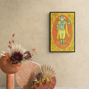 In-situ view of Manisha Srivastava's 'Rama Avatar (Vishnu's Rama Avatar)' painting in a room