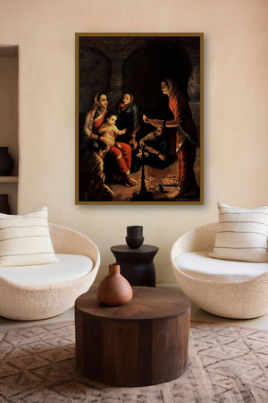 Krishna Drista (The Royal Swan and the Enchanted Princess) by artist Raja Ravi Varma displayed in a Contemporary gallery