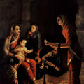 Figurative oil painting titled 'Krishna Drista', 36x27 inches, by artist Raja Ravi Varma Reproduction on Canvas