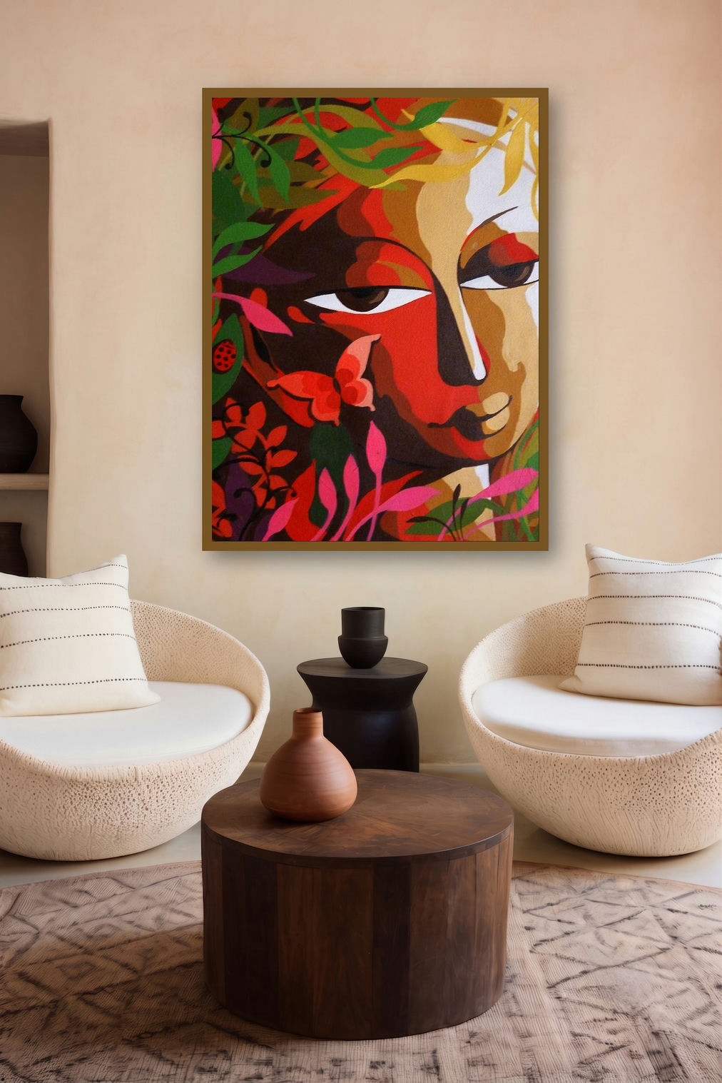 Krishna Iii (Face of Nature) by artist Dhananjay Mukherjee displayed in a Boutique gallery