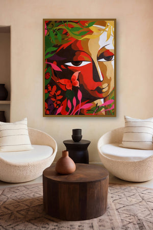 Krishna Iii (Face of Nature) by artist Dhananjay Mukherjee displayed in a Boutique gallery