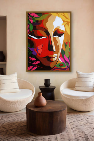 Krishna Iv (Nature's Embrace) by artist Dhananjay Mukherjee displayed in a Luxury gallery