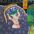 Folk Art acrylic painting titled 'Krishna Janma', 14x21 inches, by artist Ujwala Chavan on Paper