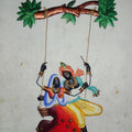 Religious craft titled 'Krishna Radha Jhoola 3', 48x28 inches, by artist Nitesh on Wrought Iron