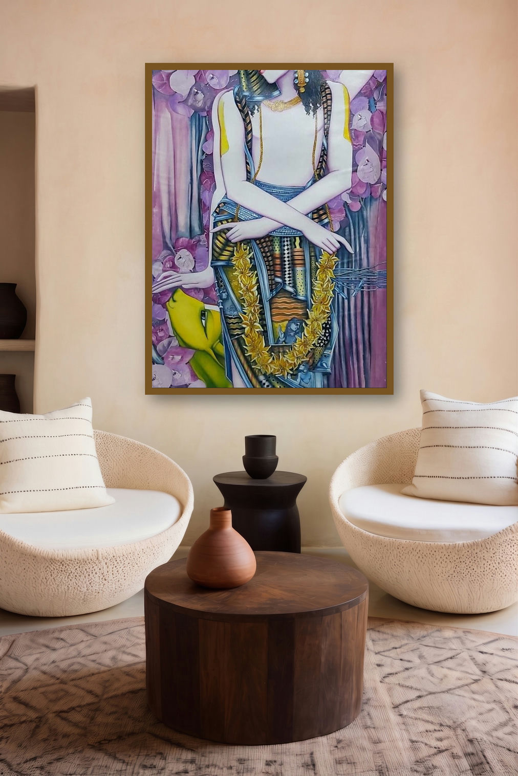 Krishna Saraswathi (Shiva Nataraja) by artist Saraswathi Lingampally displayed in a Curated gallery