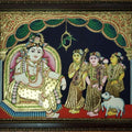 Religious tanjore traditional art titled 'Krishna Tanjore Painting 7', 24x30 inches, by artist VANI VIJAY on Plywood