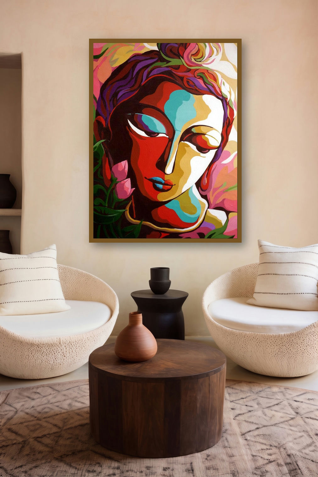 Krishna V by artist Dhananjay Mukherjee displayed in a Curated gallery
