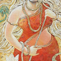 Figurative acrylic painting titled 'Krrooraa', 20x36 inches, by artist Subrata Ghosh on Canvas