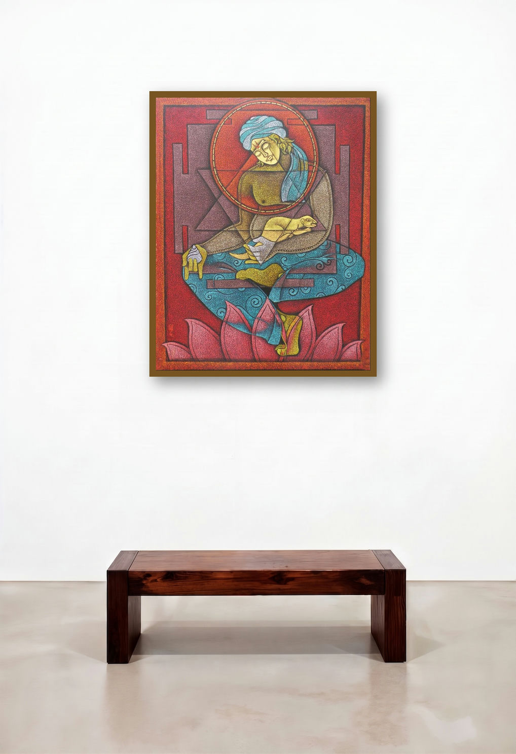 Kuber by artist Satyajeet Shinde displayed in a Urban Loft Family Room