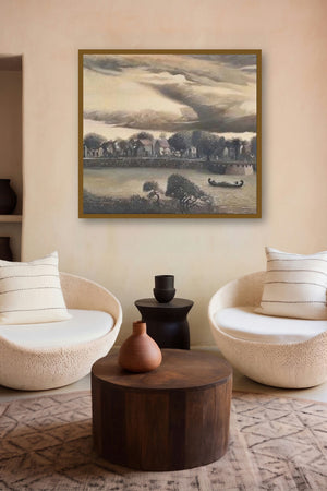 Kundalini (Gathering Storm) by artist Thambi Sankaran displayed in a Minimalist gallery