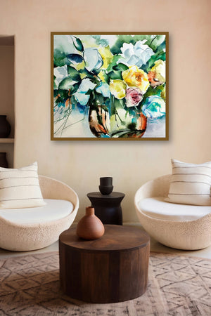 La Groupie Du Pianiste (Reflections of Spring: A Floral Reverie) by artist Veronique Piaser-Moyen displayed in a Modern gallery