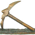 Figurative sculpture titled 'Labour Life', 10x13x3 inches, by artist Sunil Chejara on Bronze
