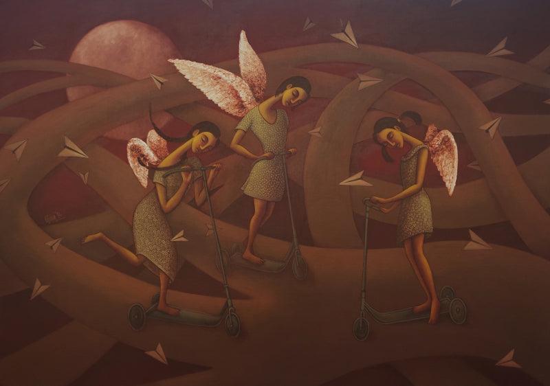 Labyrinth Of Dreams painting by Uttam Bhattacharya