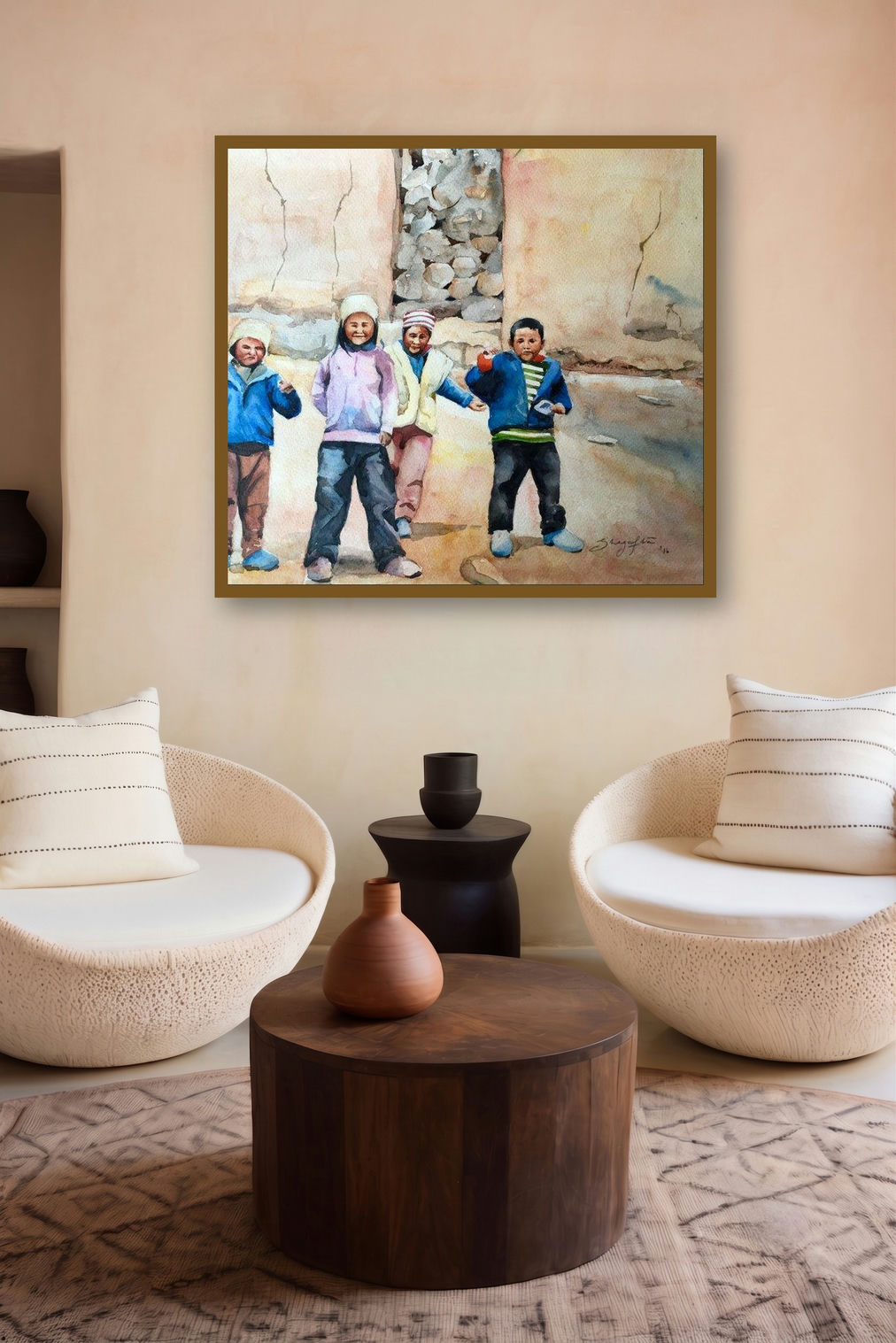 Ladakh by artist Shagufta Mehdi displayed in a Designer gallery