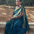 Figurative watercolor painting titled 'Lady', 30x24 inches, by artist Swapnil Pate on Paper