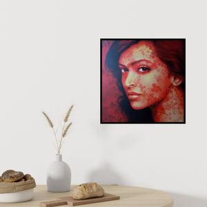 In-situ view of Sujit Karmakar's 'The Lady 3' painting in a room