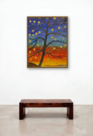 Lakshmi (Golden Harvest) by artist Subodh Maheshwari displayed in a Coastal Executive Office
