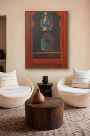 Lamp (A Glimpse of Hope**) by artist Gopal Pardeshi displayed in a Contemporary Exhibition gallery