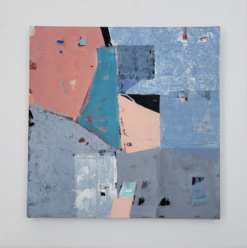 Land Of Colours 1' abstract acrylic painting by artist Sharad Tarde, 24x24 inch, on mounted canvas