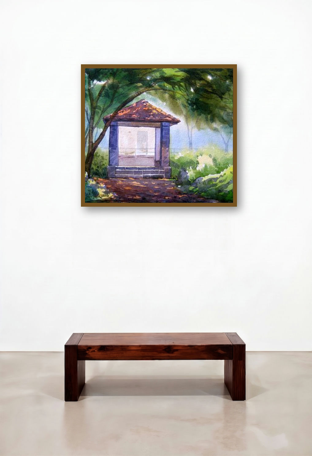 Landscape 10 by artist Vinayak Potdar displayed in a Contemporary Luxury Reception Area