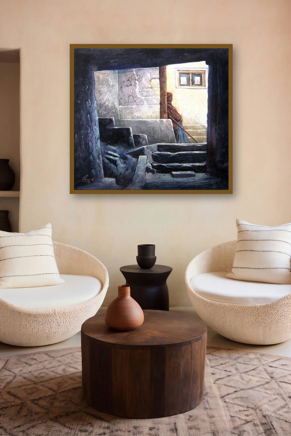 Landscape 12 by artist Vinayak Potdar displayed in a Contemporary gallery