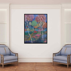 In-situ view of Sanjay Devsale's 'Landscape 2' painting in a room