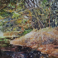 'Landscape 2' nature watercolor painting by artist Krishnapada Maity, 22x30 inch, on paper