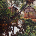 Landscape 2' landscape watercolor painting by artist Krishnapada Maity, 44x30 inch, on paper