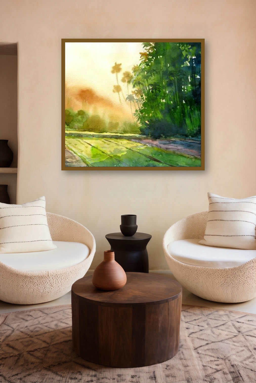Landscape 5 by artist Vinayak Potdar displayed in a Museum Style gallery
