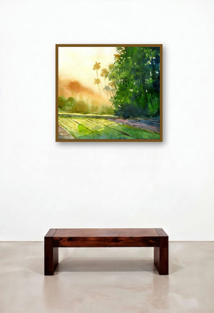 Landscape 5 by artist Vinayak Potdar displayed in a Rustic Penthouse