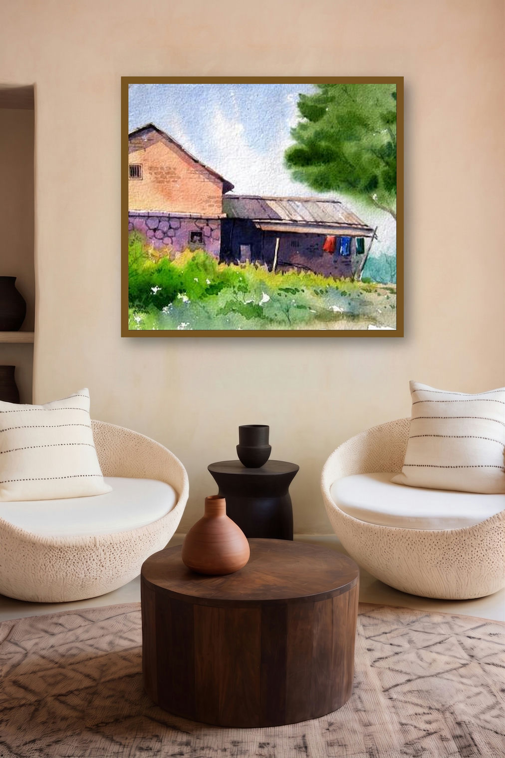 Landscape 6 by artist Vinayak Potdar displayed in a Boutique gallery