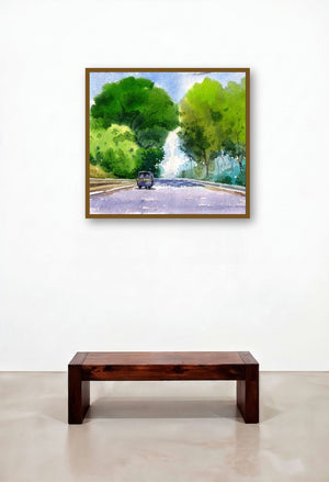 Landscape 7 by artist Vinayak Potdar displayed in a Urban Loft Foyer