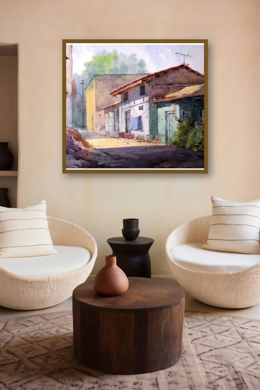 Landscape 9 by artist Vinayak Potdar displayed in a Modern gallery