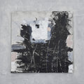 Landscape Black And White 2' abstract acrylic painting by artist Sharad Tarde, 27x27 inch, on mounted canvas