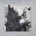 Landscape Black And White' abstract acrylic painting by artist Sharad Tarde, 27x27 inch, on mounted canvas
