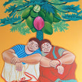 Figurative acrylic painting titled 'Larger Than Life', 60x48 inches, by artist Apurba Karati on Canvas